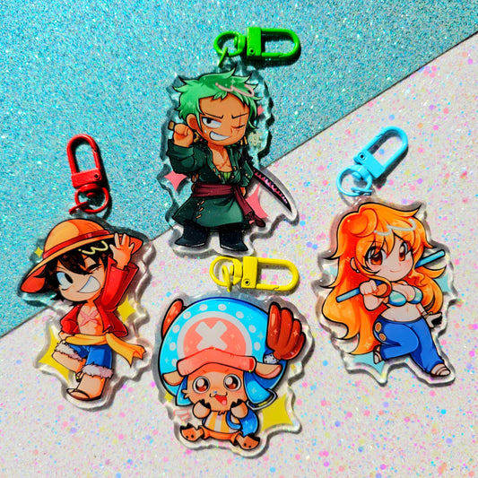 OP: Straw Hat Pirates Acrylic Charms