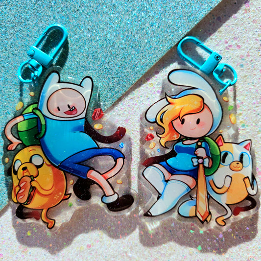 AT: Finn and Jake / Fionna and Cake Acrylic Charms